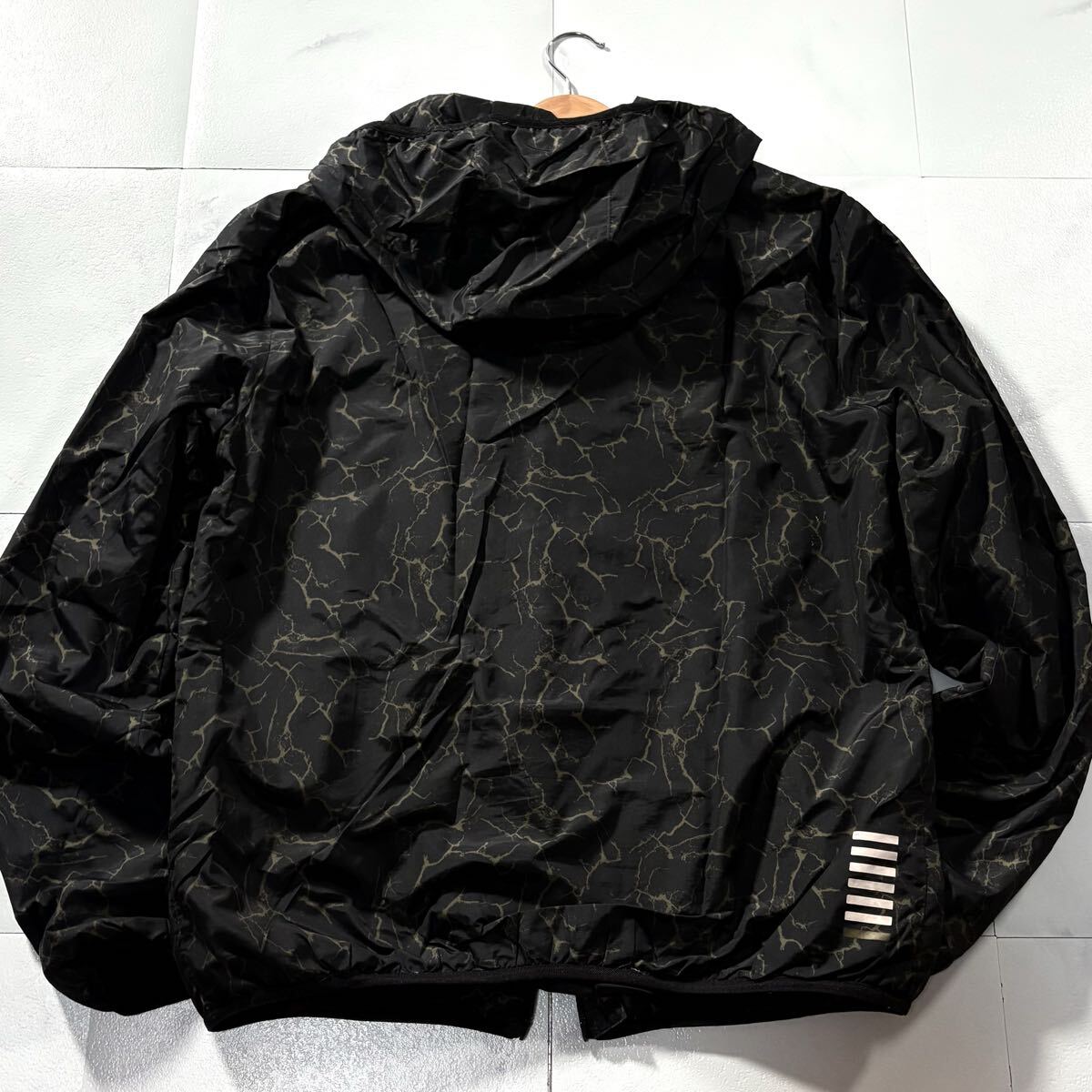 XL размер соответствует *EMPORIO ARMANI Emporio Armani нейлон Parker незначительный с хлопком жакет двойной Zip общий рисунок плечо EA7 Logo стирка возможно *