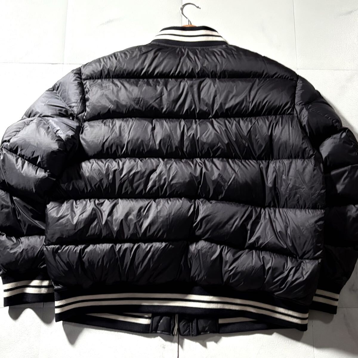 未使用級/XLサイズ●極暖 ARMANI EXCHANGE アルマーニ エクスチェンジ リアル ダウンジャケット スタジャン ダブルジップ AXロゴ 洗濯可_画像9