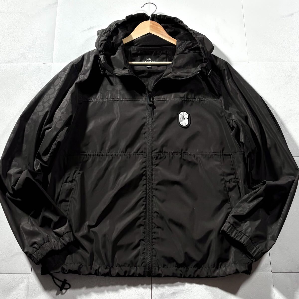  не использовался класс /XL размер соответствует * близко год модели COACH Coach нейлон жакет Parker signature рисунок CC общий рисунок переключатель .C Logo нашивка стирка возможность *