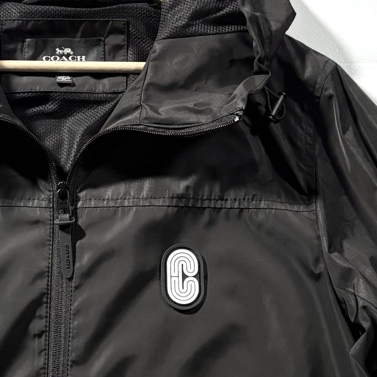  не использовался класс /XL размер соответствует * близко год модели COACH Coach нейлон жакет Parker signature рисунок CC общий рисунок переключатель .C Logo нашивка стирка возможность *