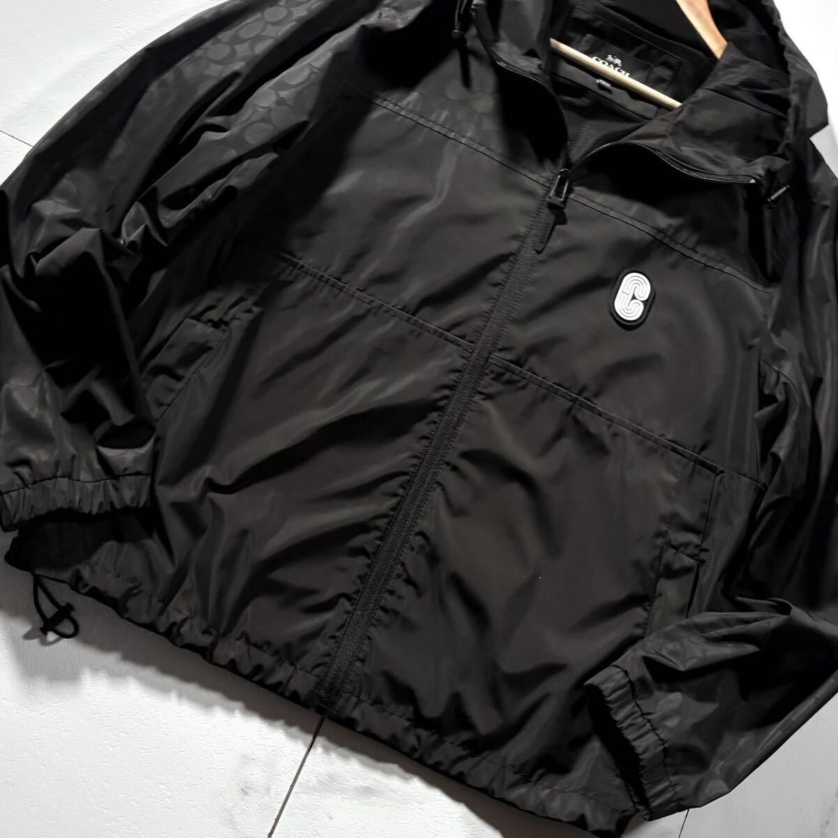  не использовался класс /XL размер соответствует * близко год модели COACH Coach нейлон жакет Parker signature рисунок CC общий рисунок переключатель .C Logo нашивка стирка возможность *