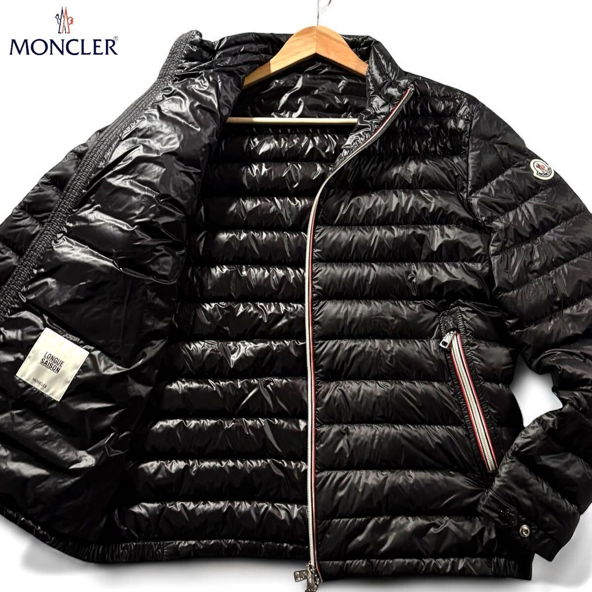未使用級/Lサイズ●24年製 MONCLER モンクレール ダウンジャケット ダニエル DANIEL ライトアウター ダブルジップ 肩ロゴワッペン 黒 3_画像1