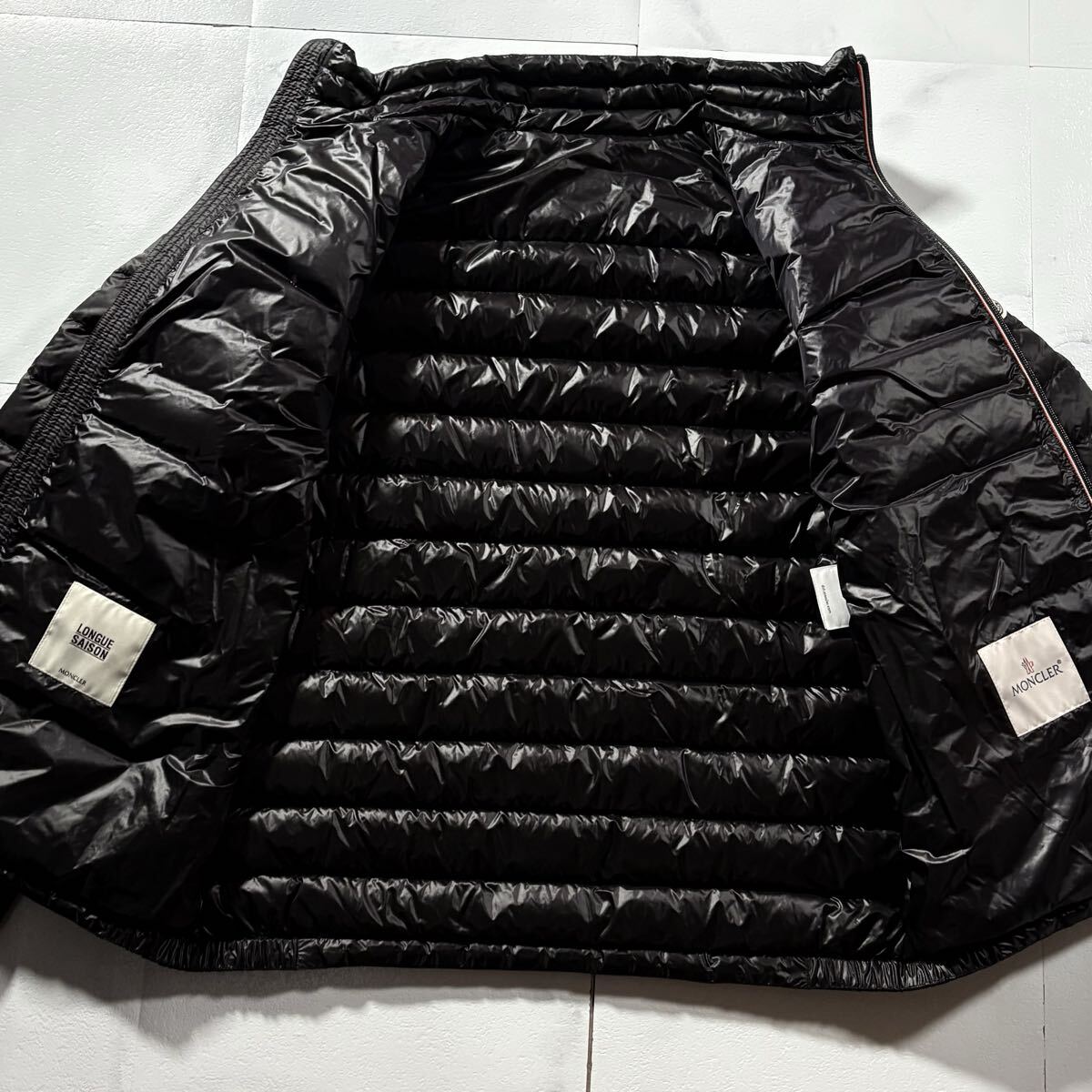 未使用級/Lサイズ●24年製 MONCLER モンクレール ダウンジャケット ダニエル DANIEL ライトアウター ダブルジップ 肩ロゴワッペン 黒 3_画像7