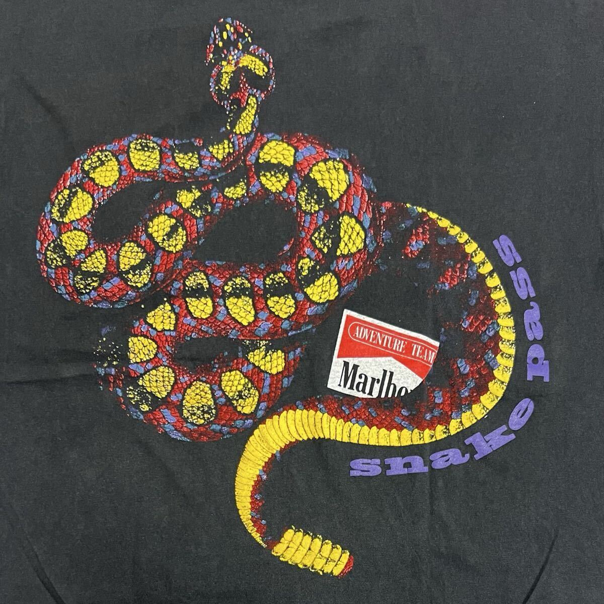 USA製 Marlboro マルボロ スネークパス ブラック 黒 L タバコ Snake Pass Tシャツ Tee 山田蓮 snakepass_画像2