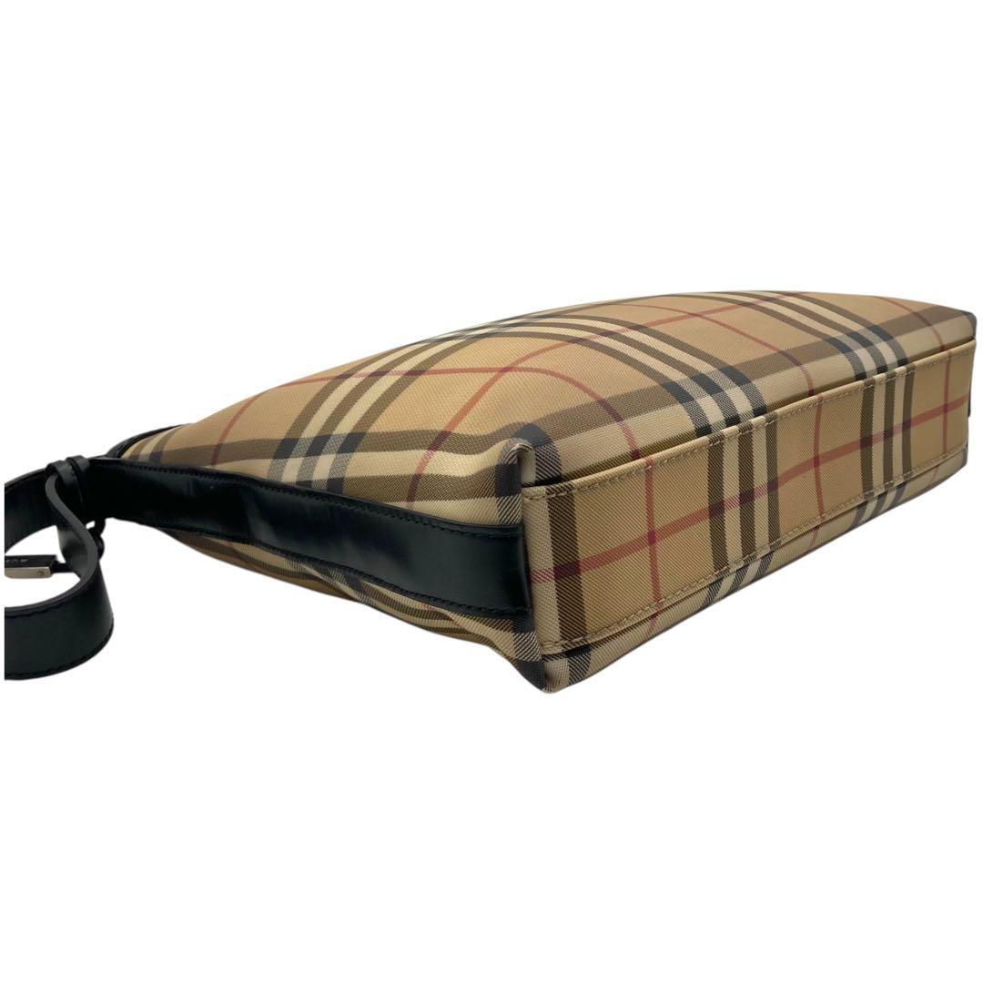 Auth Vintage Burberry Nova Check Shoulder Bag ヴィンテージ バーバリー ノバチェック ワンショルダーバッグ 肩掛け PVCレザー_画像7