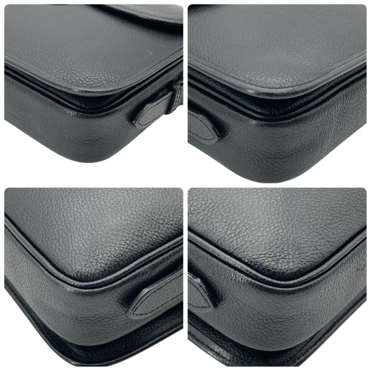 Auth Vintage Yves Saint Laurent YSL Logo Shoulder Bag Black ヴィンテージ イヴサンローラン カサンドラ YSLロゴ ショルダーバッグ_画像5