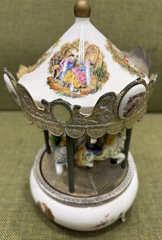 [YJAO-012] б/у * текущее состояние товар музыкальная каруселька go- Land itsua маленький world античный 