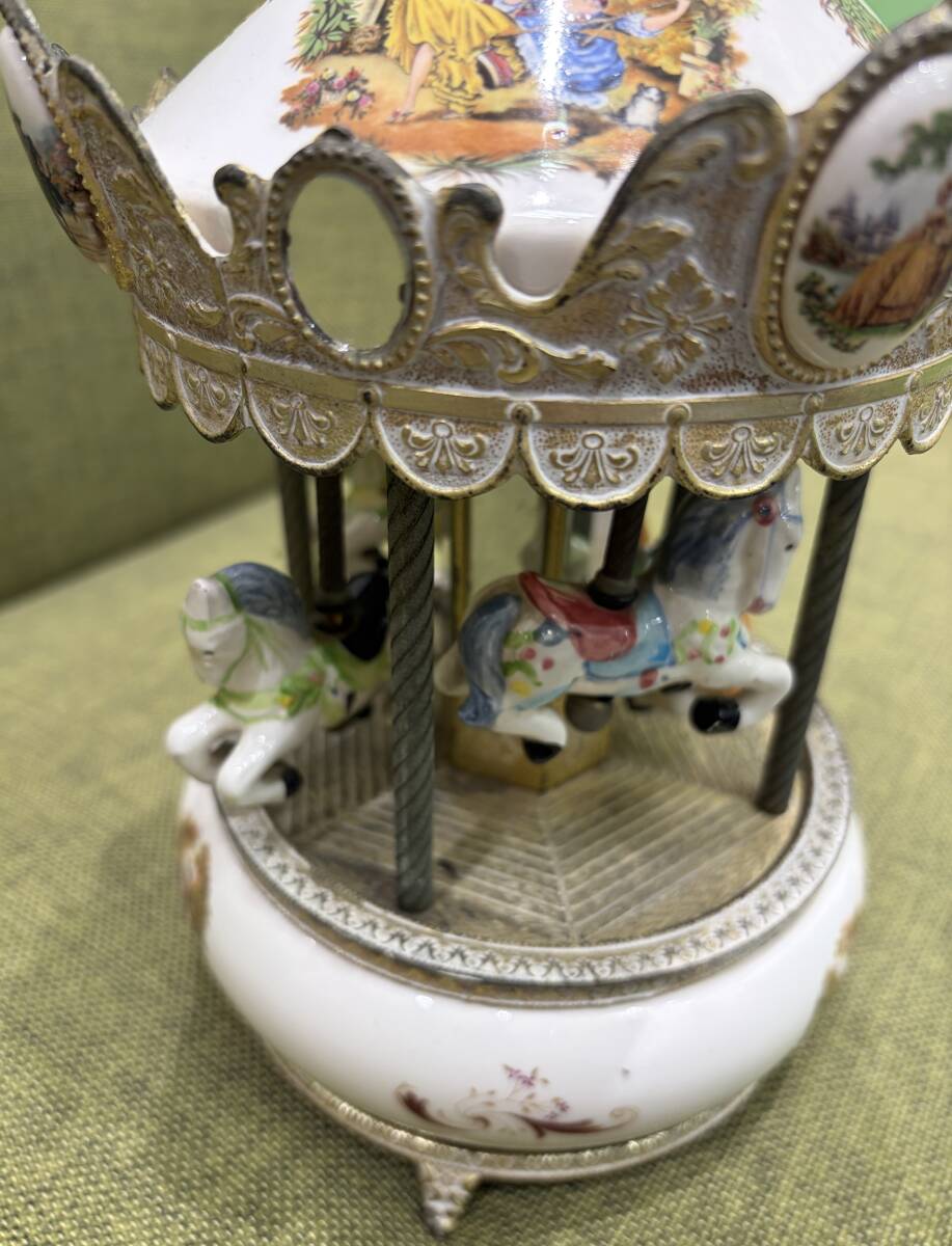 [YJAO-012] б/у * текущее состояние товар музыкальная каруселька go- Land itsua маленький world античный 