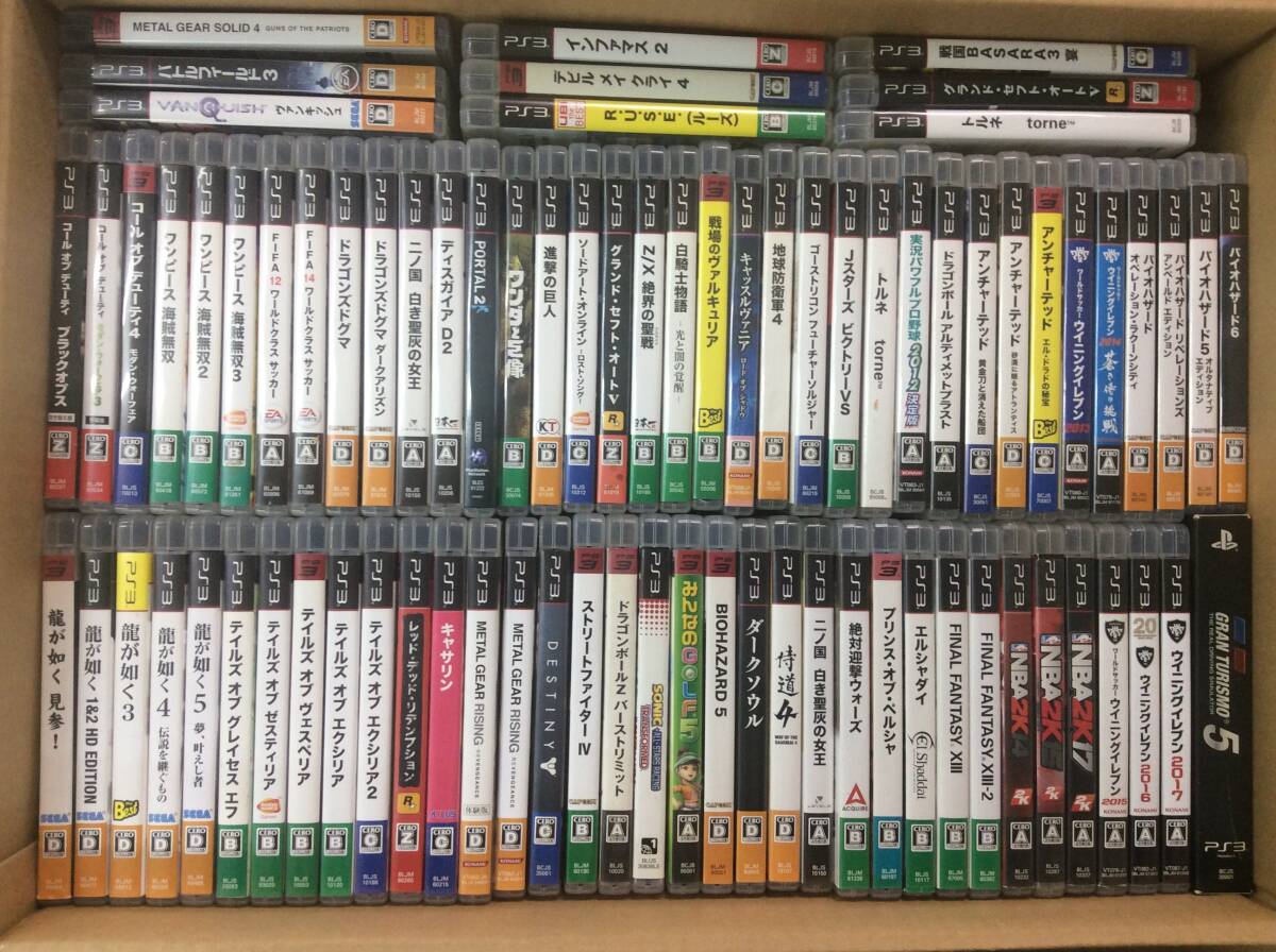 【GC515/120/0】ジャンク★PS3ソフト★合計80本前後★BIOHAZARD/絶対迎撃ウォーズ/テイルズ/龍が如く/グラセフ/ワンダと巨像/ダークソウル/_画像1