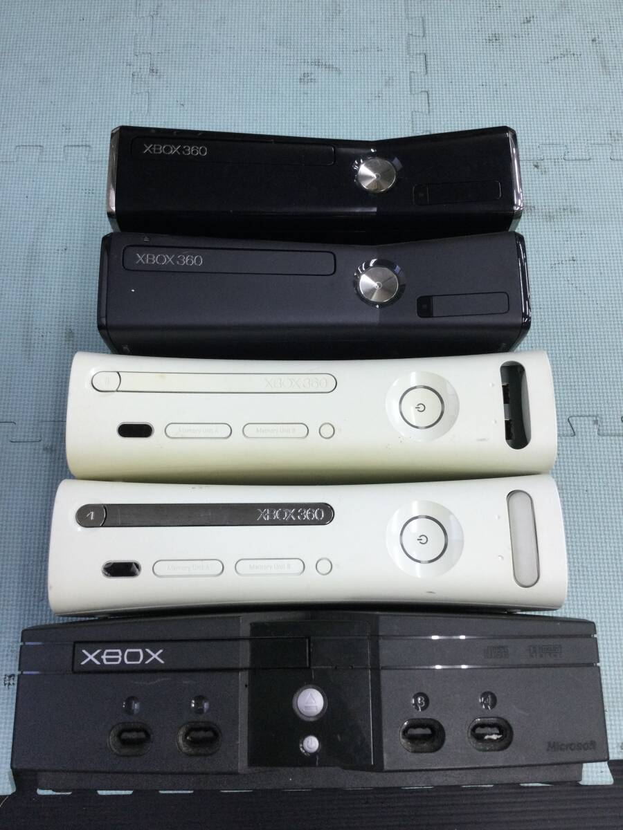 【GN8480/120/0】ジャンク★Xbox360 本体 4台★Xbox 本体 1台★計5台★大量★まとめ★セット★Microsoft★エックスボックス360★_画像1