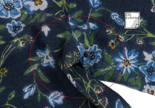 45rpm 45R хлопок индиго окраска цветок принт cut and sewn темно-синий др. [ женский ]