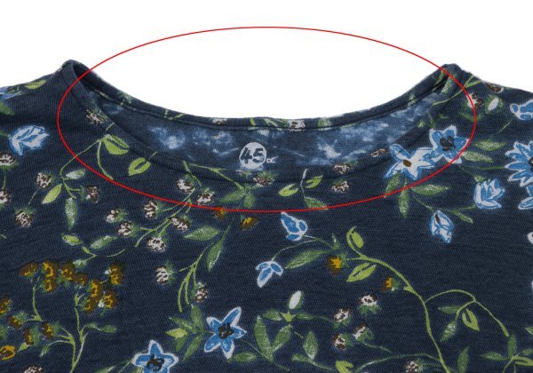 45rpm 45R хлопок индиго окраска цветок принт cut and sewn темно-синий др. [ женский ]