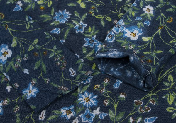 45rpm 45R хлопок индиго окраска цветок принт cut and sewn темно-синий др. [ женский ]