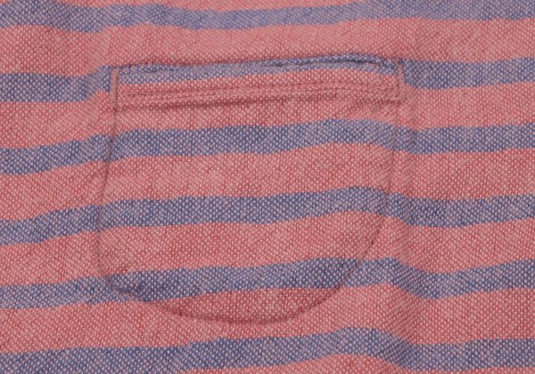 45rpm 45R хлопок карман дизайн окантовка кнопка down рубашка красный синий M ранг [ мужской ]