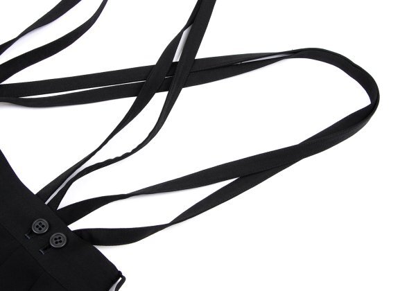 アツロウタヤマATSURO TAYAMA ポリプリーツフロントボタンストラップスカート 黒M位 【レディース】_画像4