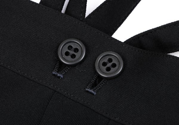 アツロウタヤマATSURO TAYAMA ポリプリーツフロントボタンストラップスカート 黒M位 【レディース】_画像5