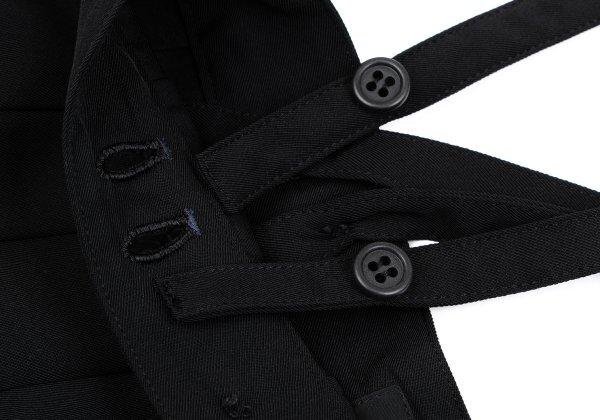 アツロウタヤマATSURO TAYAMA ポリプリーツフロントボタンストラップスカート 黒M位 【レディース】_画像6