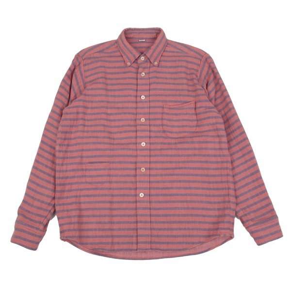 45rpm 45R хлопок карман дизайн окантовка кнопка down рубашка красный синий M ранг [ мужской ]