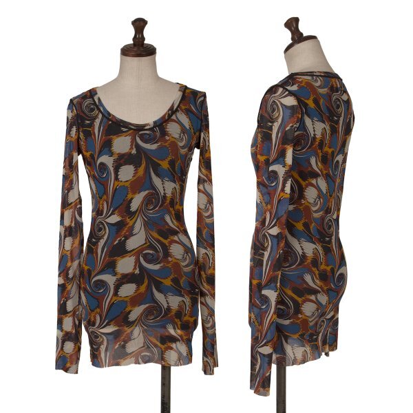  Jean-Paul Gaultier soleil Jean Paul GAULTIER SOLEIL носорог ke принт энергия сеть cut and sewn мульти- M [ женский ]