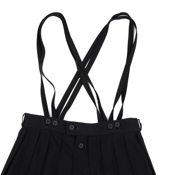 アツロウタヤマATSURO TAYAMA ポリプリーツフロントボタンストラップスカート 黒M位 【レディース】_画像3