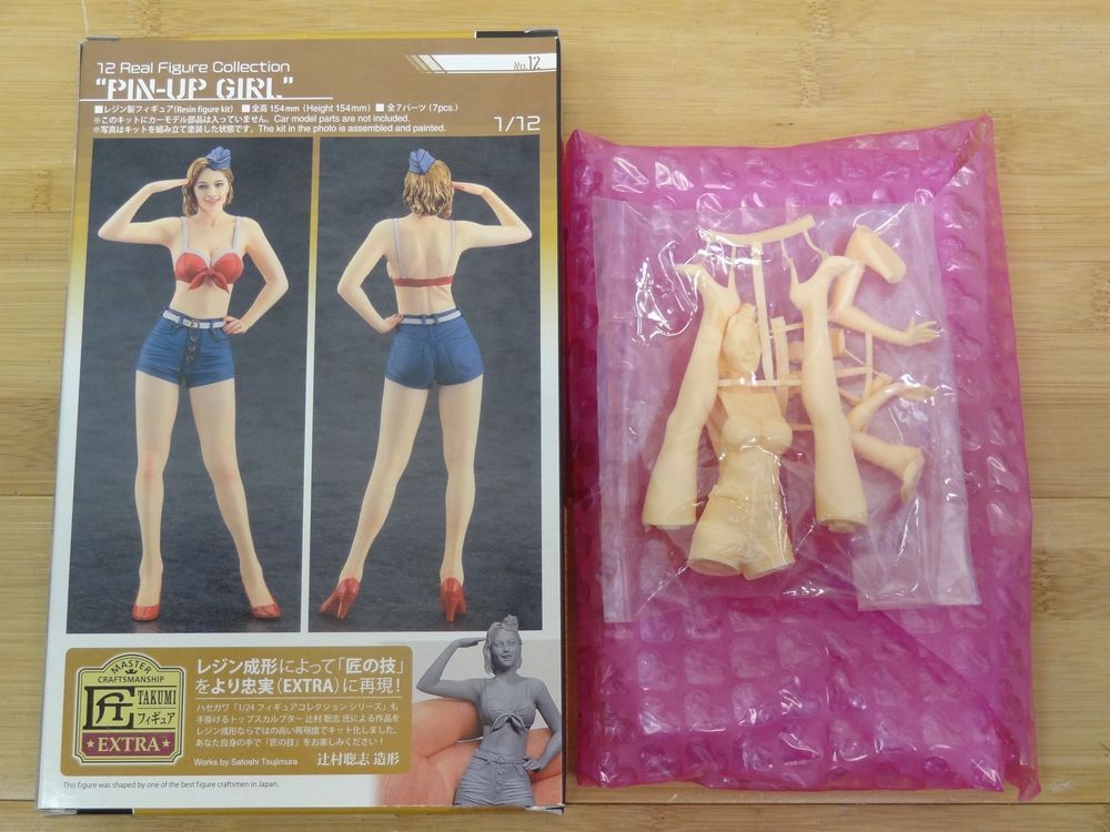 ハセガワ 1/12 12リアルフィギュア コレクション ブロンドガール等4個まとめ ガレージキット 説明書欠品のジャンク品 未組立_画像8
