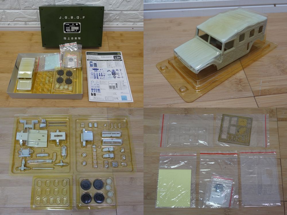 現状品② モノクローム 1/35 レジンキット 6個まとめ 陸上自衛隊 73式小型トラック(新型) 高機動車 インターアライド 未組立 _画像4