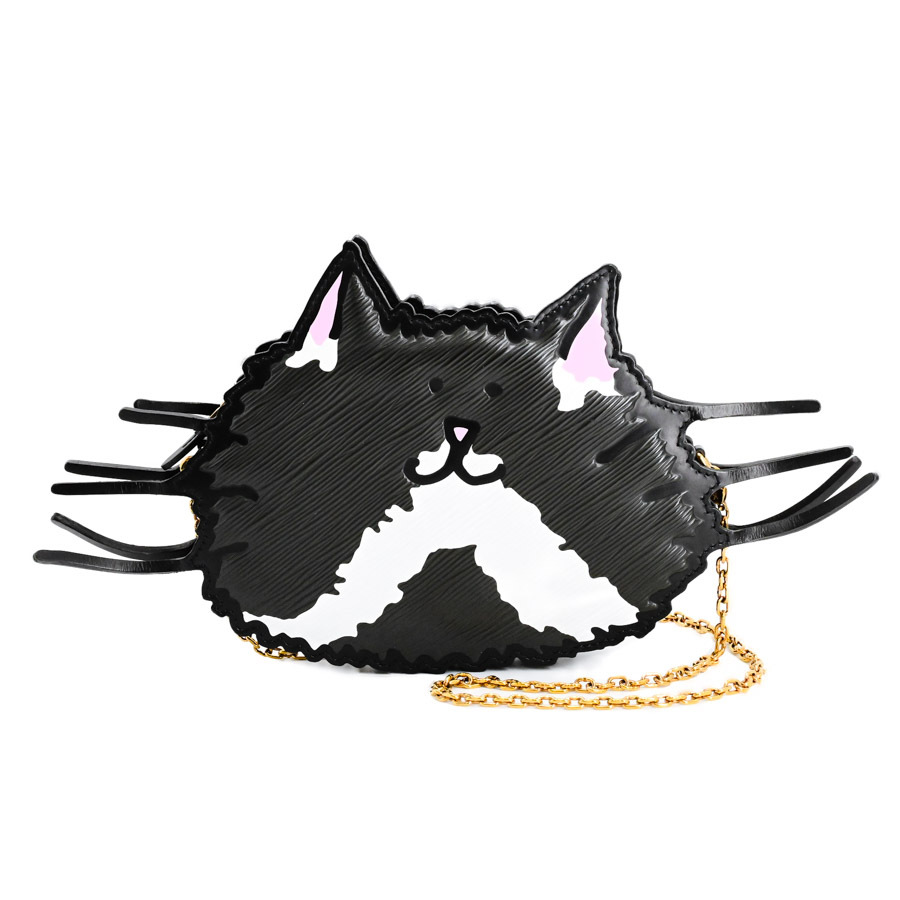 ルイヴィトン キャットポシェットチェーンショルダー ショルダーバッグ M53169 グレー レディース 中古B品_画像1