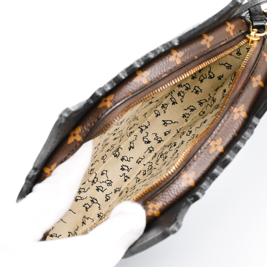 ルイヴィトン キャットポシェットチェーンショルダー ショルダーバッグ M53169 グレー レディース 中古B品_画像4