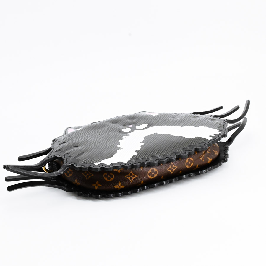 ルイヴィトン キャットポシェットチェーンショルダー ショルダーバッグ M53169 グレー レディース 中古B品_画像5