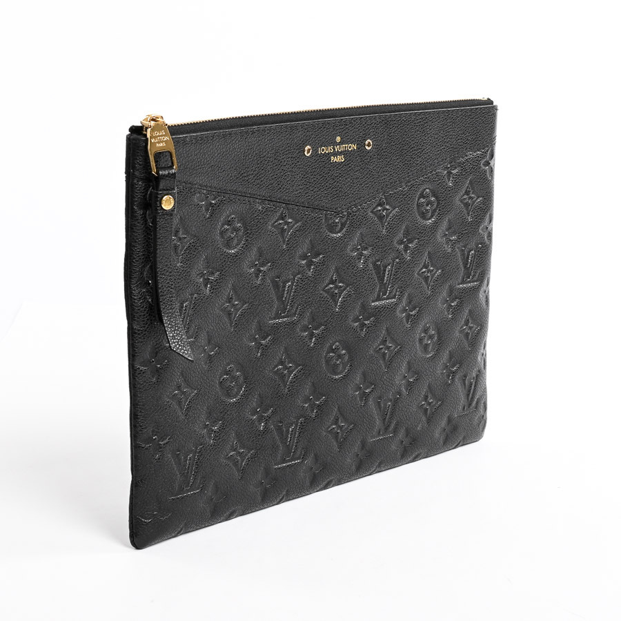 ルイヴィトン デイリーポーチ クラッチバッグ M62937 ブラック レディース 中古AB品_画像2