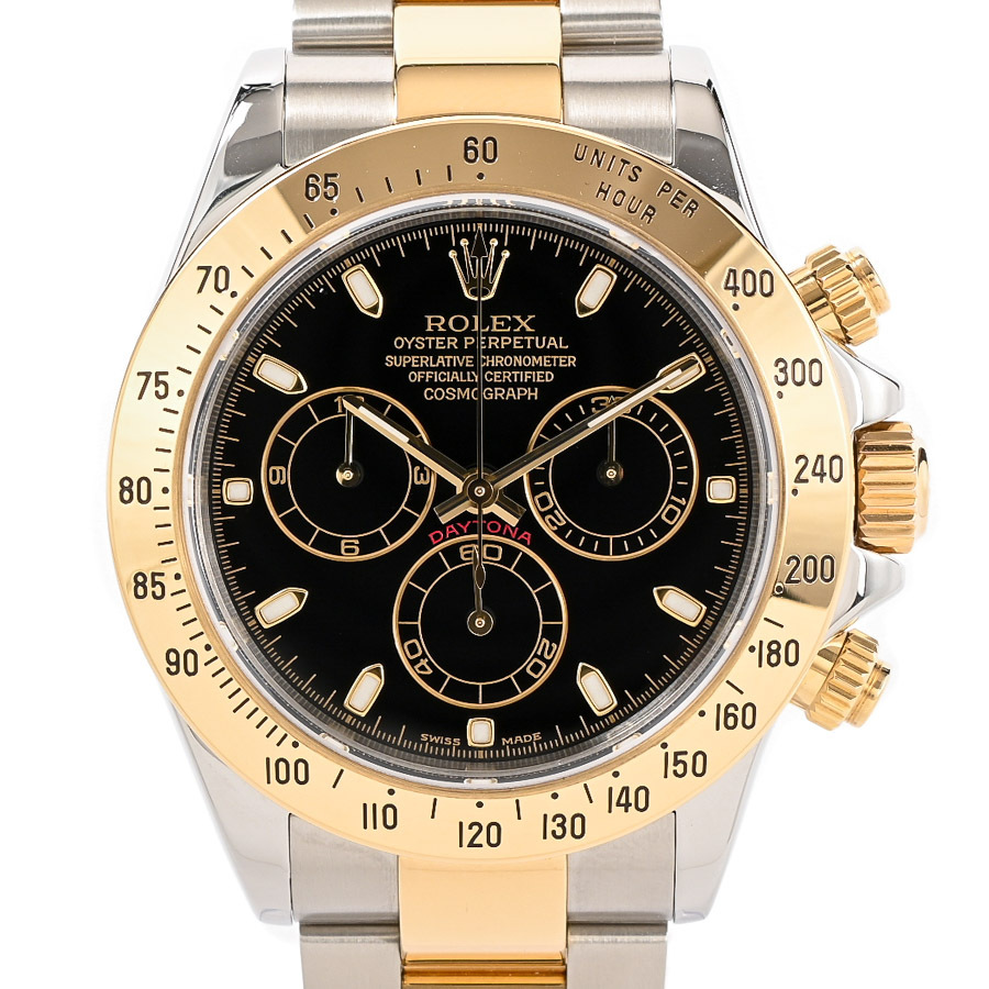 ロレックス デイトナ 腕時計 116523 Y番 ブラック メンズ 中古A品_画像1