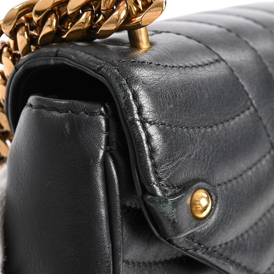  Louis Vuitton новый wave цепь сумка PM сумка на плечо M51683 черный женский б/у AB товар 