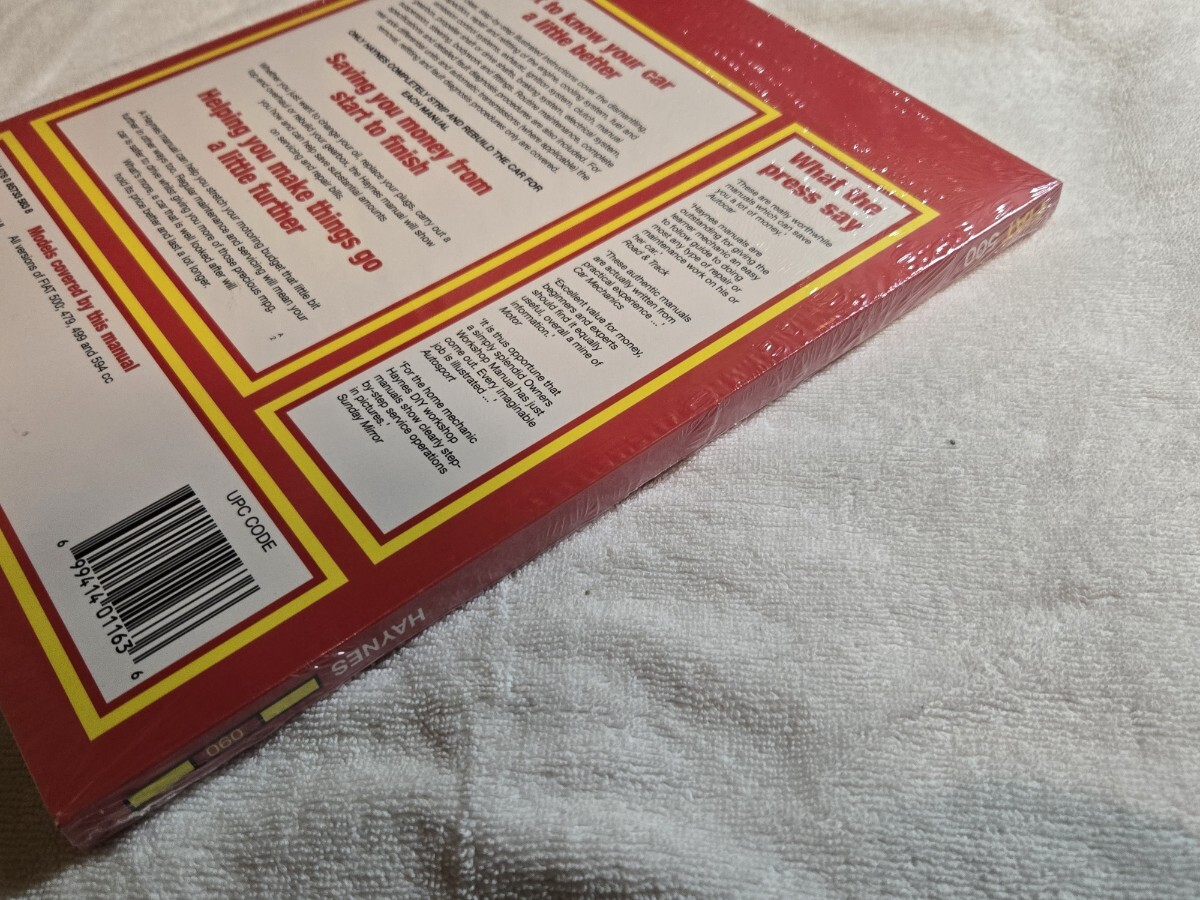 ■希少/未開封/即決送料無料■ヘインズHaynesフィアットFIAT500チンクエチェント1957-1973 479,499,594オーナーズワークショップマニュアル_画像4