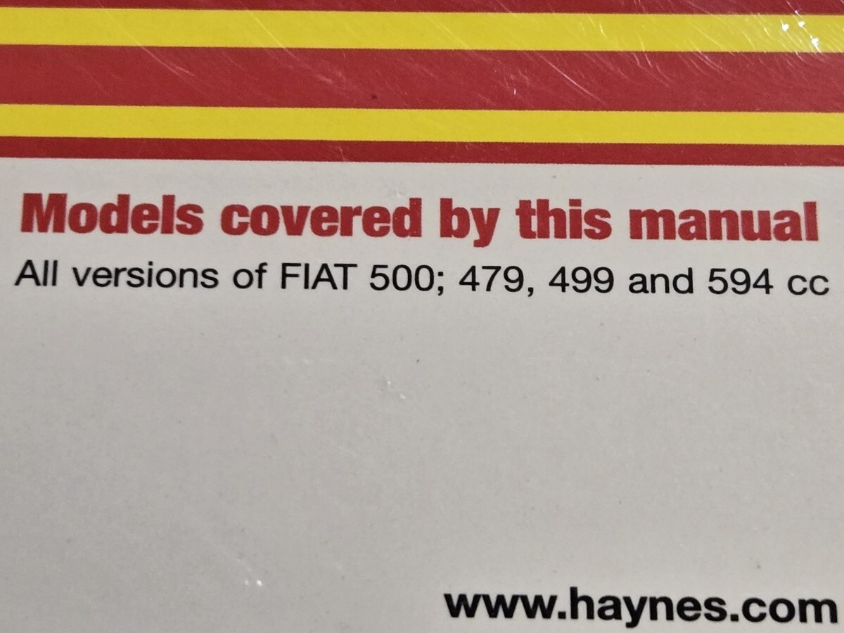 ■希少/未開封/即決送料無料■ヘインズHaynesフィアットFIAT500チンクエチェント1957-1973 479,499,594オーナーズワークショップマニュアル_画像8