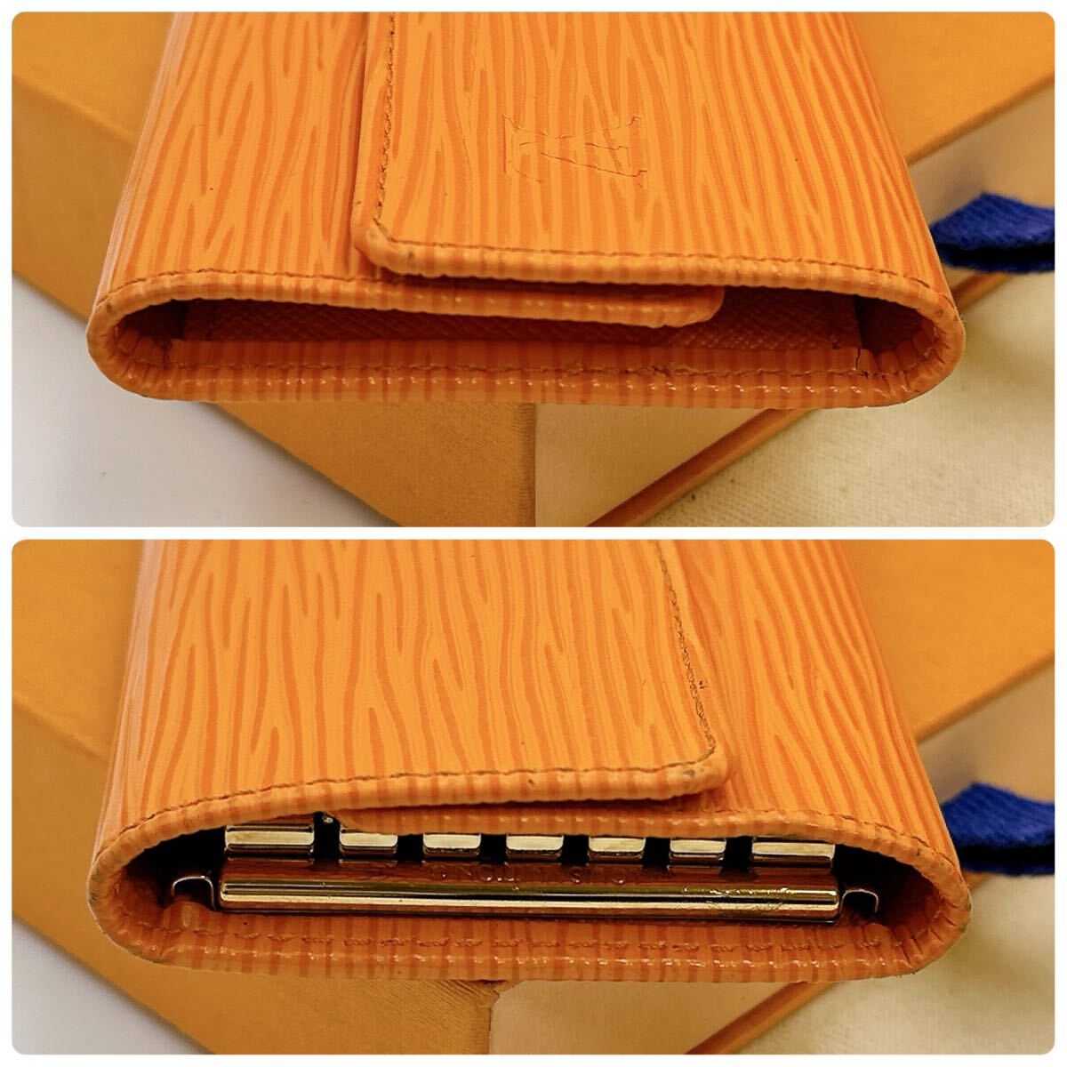 6046[ почти превосходный товар ]LOUIS VUITTON Louis Vuitton epi myurutikre6 6 полосный чехол для ключей ключ inserting M6381H/CA0045