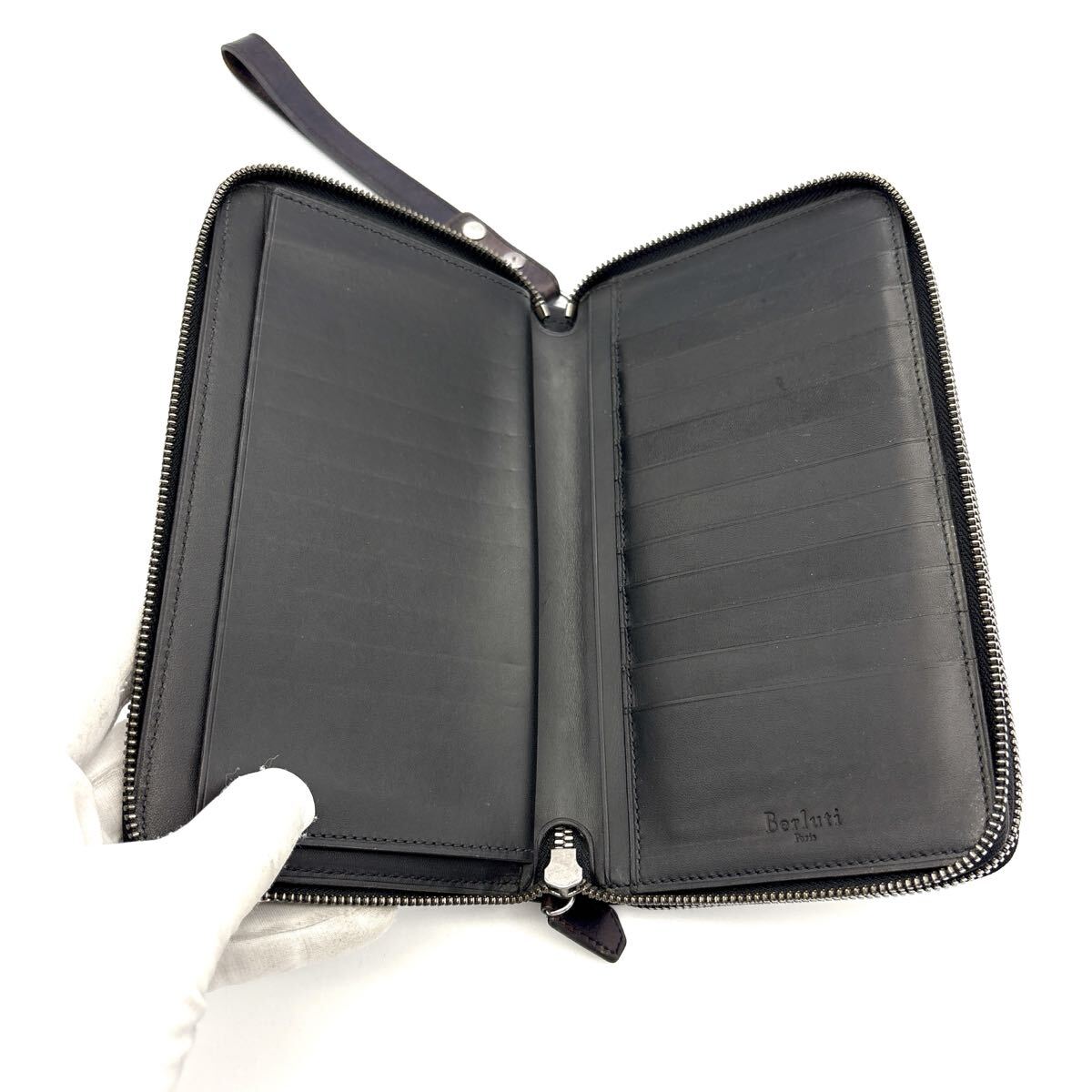 最高峰品◆BERLUTI ベルルッティ オーガナイザー タリ 長財布 カリグラフィ Wファスナー クラッチバッグ_画像6