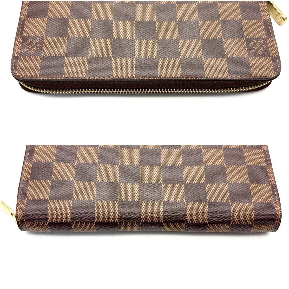 現行型◆LOUIS VUITTON ルイヴィトン ジッピーウォレット ダミエ エベヌ ローズバレリーヌ 長財布 ロングウォレット レディース_画像3