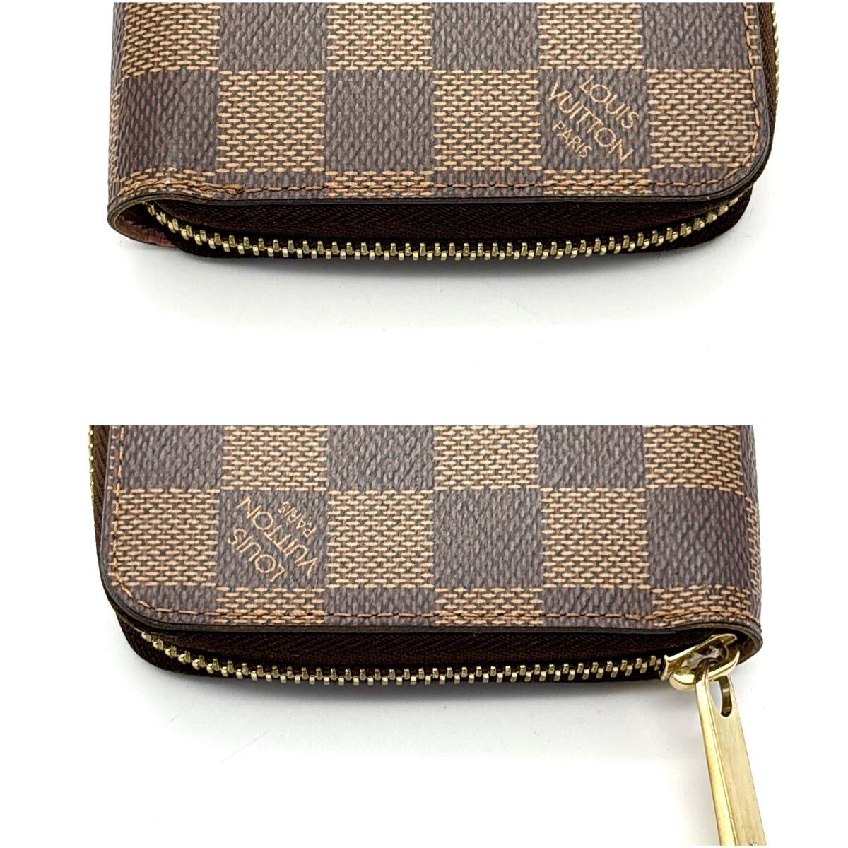 現行型◆LOUIS VUITTON ルイヴィトン ジッピーウォレット ダミエ エベヌ ローズバレリーヌ 長財布 ロングウォレット レディース_画像4