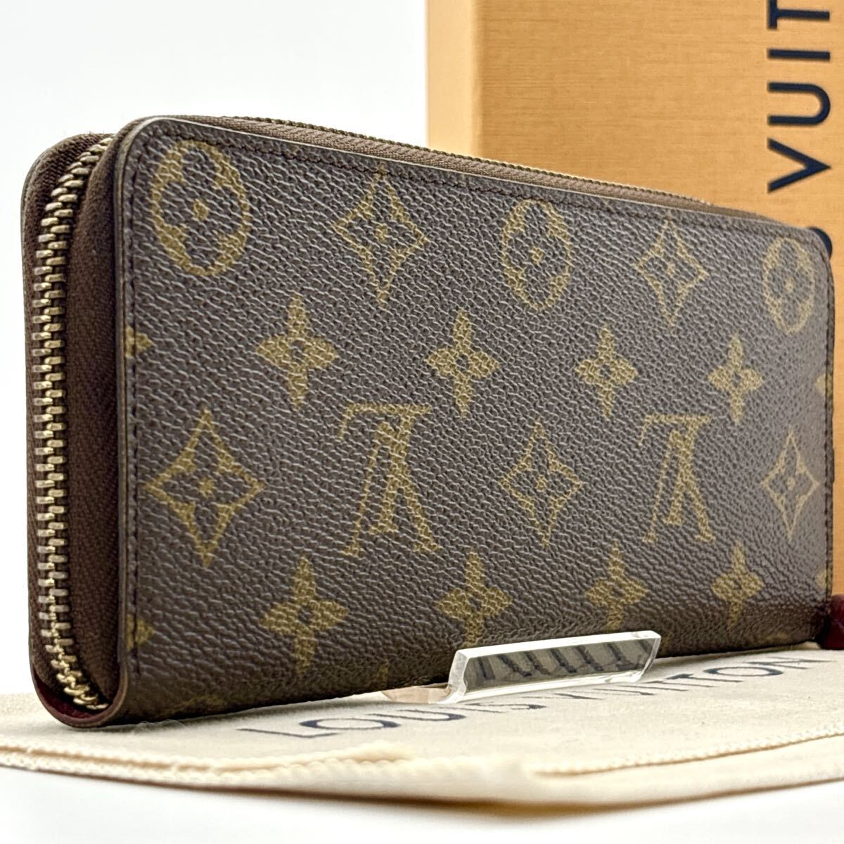 極美品◆LOUIS VUITTON ルイヴィトン ポルトフォイユ クレマンス フューシャ 長財布 モノグラム レディース_画像2