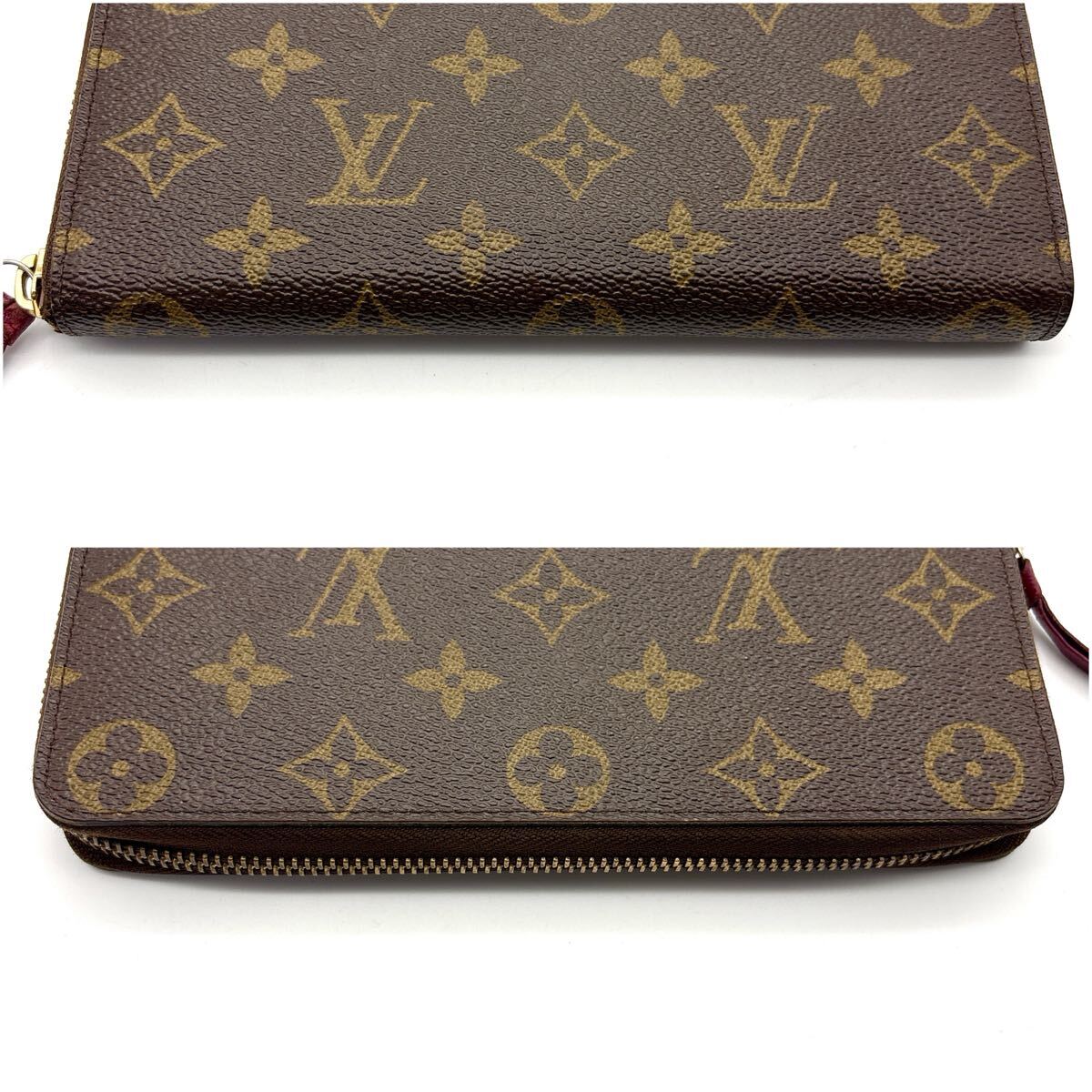 極美品◆LOUIS VUITTON ルイヴィトン ポルトフォイユ クレマンス フューシャ 長財布 モノグラム レディース_画像3