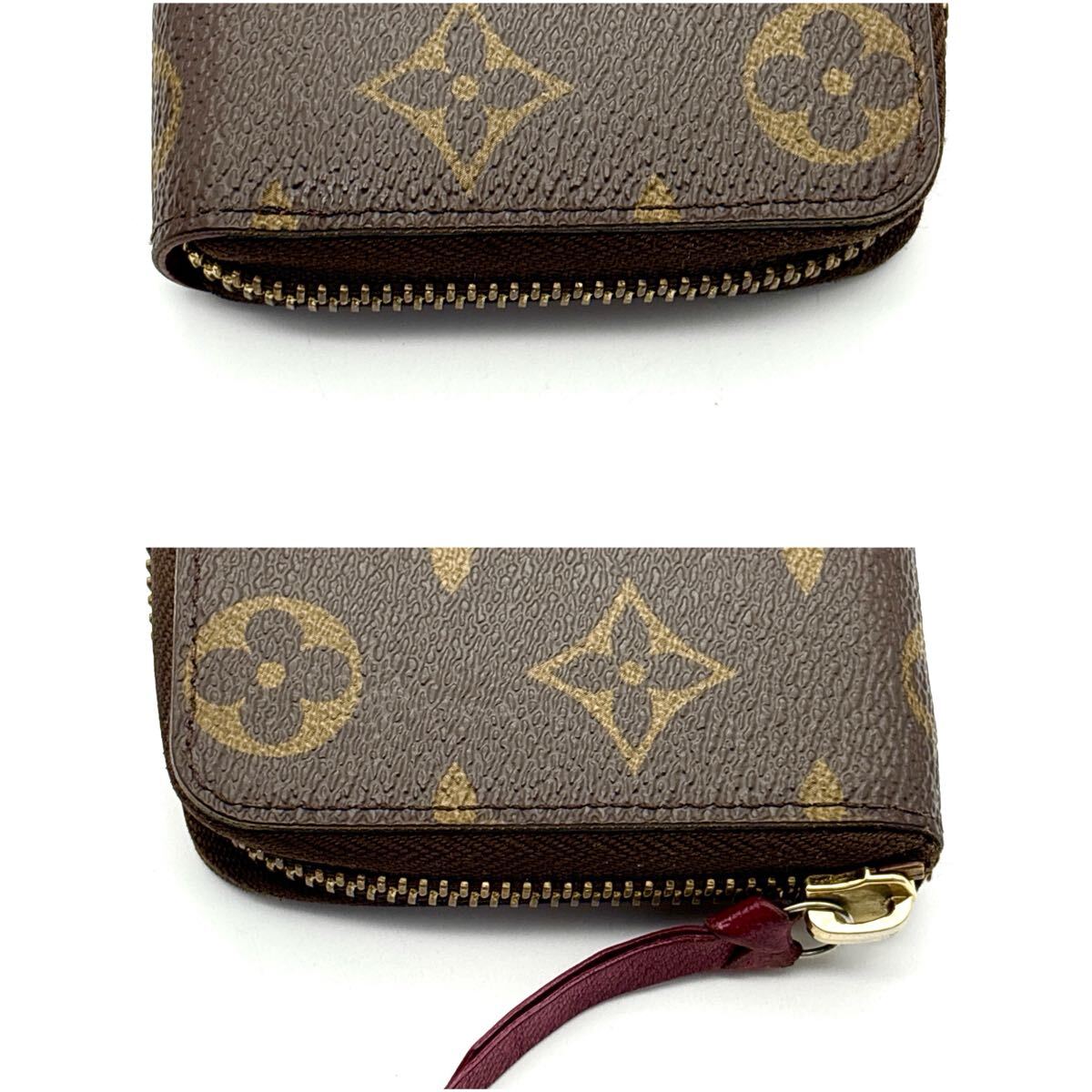 極美品◆LOUIS VUITTON ルイヴィトン ポルトフォイユ クレマンス フューシャ 長財布 モノグラム レディース_画像4
