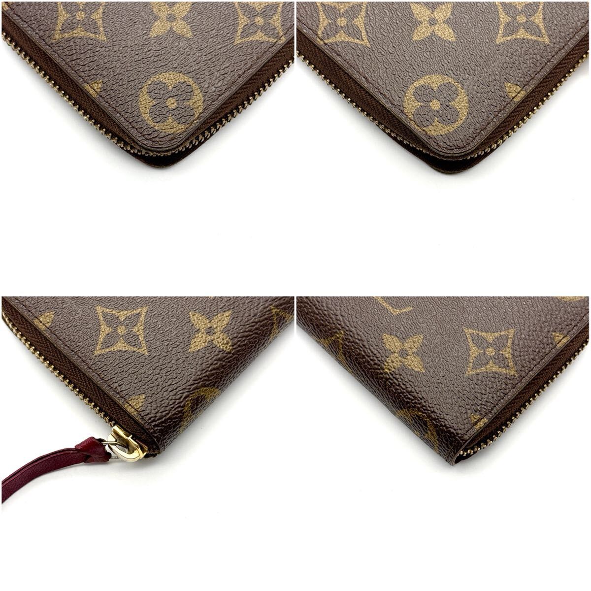 極美品◆LOUIS VUITTON ルイヴィトン ポルトフォイユ クレマンス フューシャ 長財布 モノグラム レディース_画像5