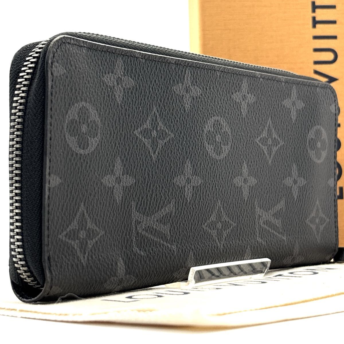 現行◆未使用級◆LOUIS VUITTON ルイヴィトン ジッピーヴェルティカル モノグラム エクリプス 長財布 ノワール ブラック_画像2
