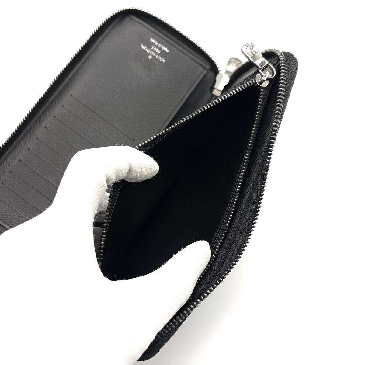 現行◆未使用級◆LOUIS VUITTON ルイヴィトン ジッピーヴェルティカル モノグラム エクリプス 長財布 ノワール ブラック_画像9
