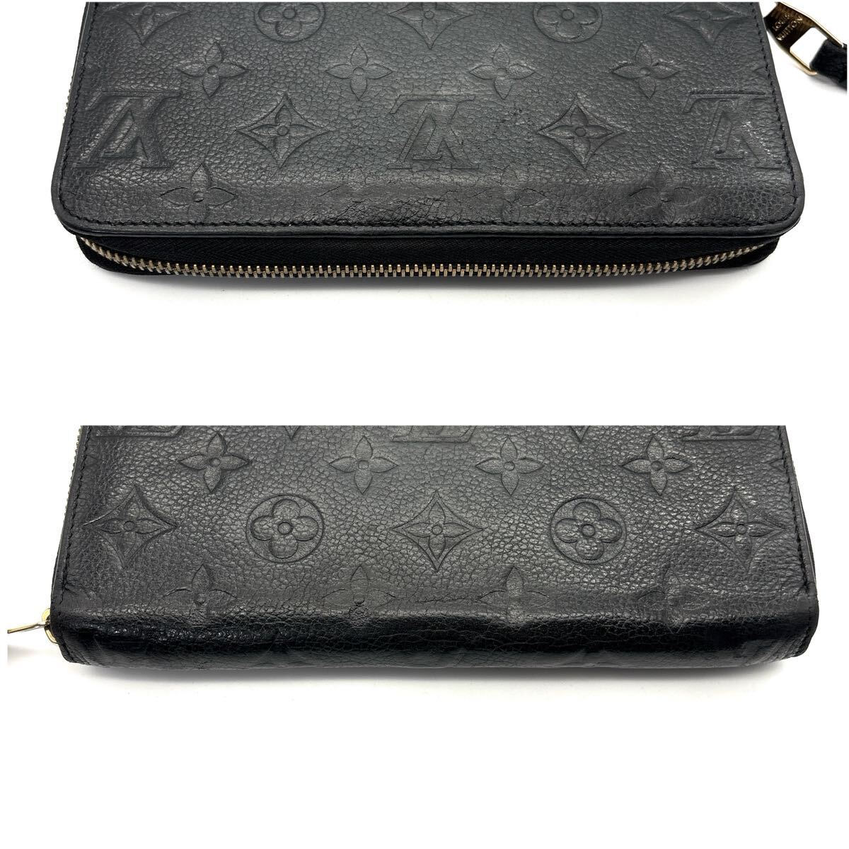 現行型◆LOUIS VUITTON ルイヴィトン ジッピーウォレット モノグラム アンプラント 長財布 ロングウォレット ノワール ブラック_画像3