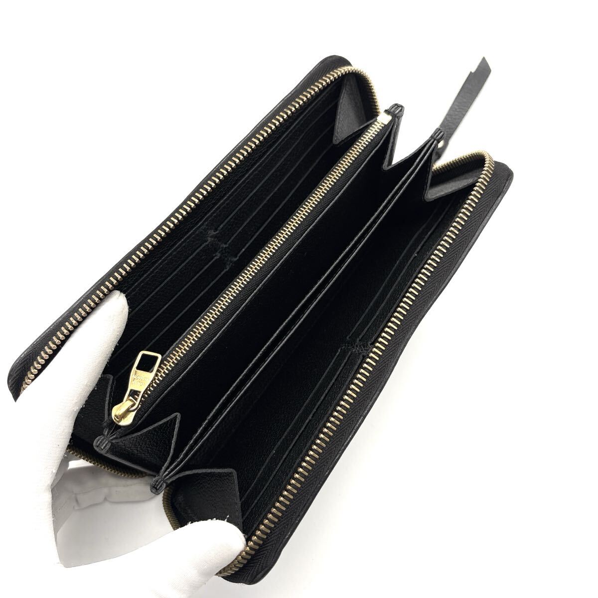 現行型◆LOUIS VUITTON ルイヴィトン ジッピーウォレット モノグラム アンプラント 長財布 ロングウォレット ノワール ブラック_画像6