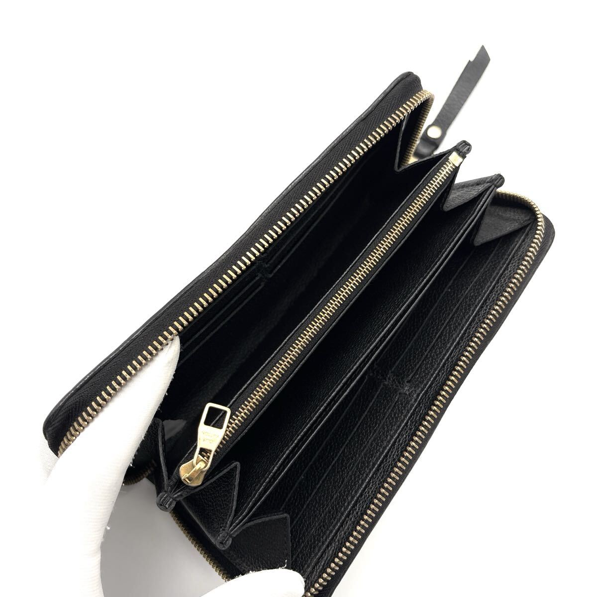 現行型◆LOUIS VUITTON ルイヴィトン ジッピーウォレット モノグラム アンプラント 長財布 ロングウォレット ノワール ブラック_画像7