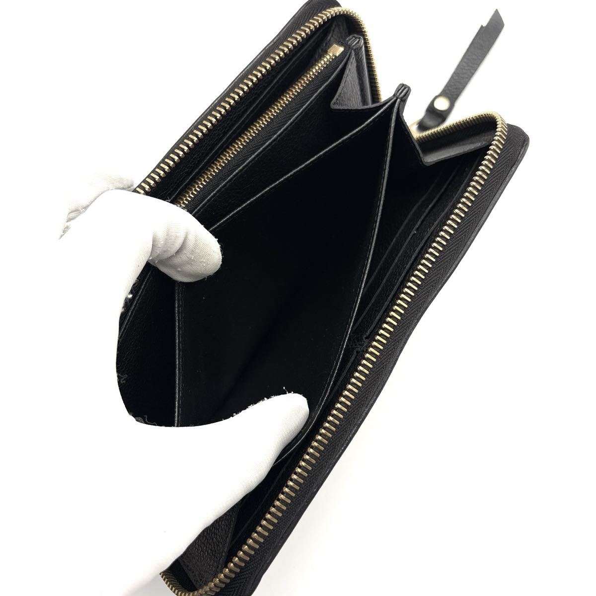 現行型◆LOUIS VUITTON ルイヴィトン ジッピーウォレット モノグラム アンプラント 長財布 ロングウォレット ノワール ブラック_画像8