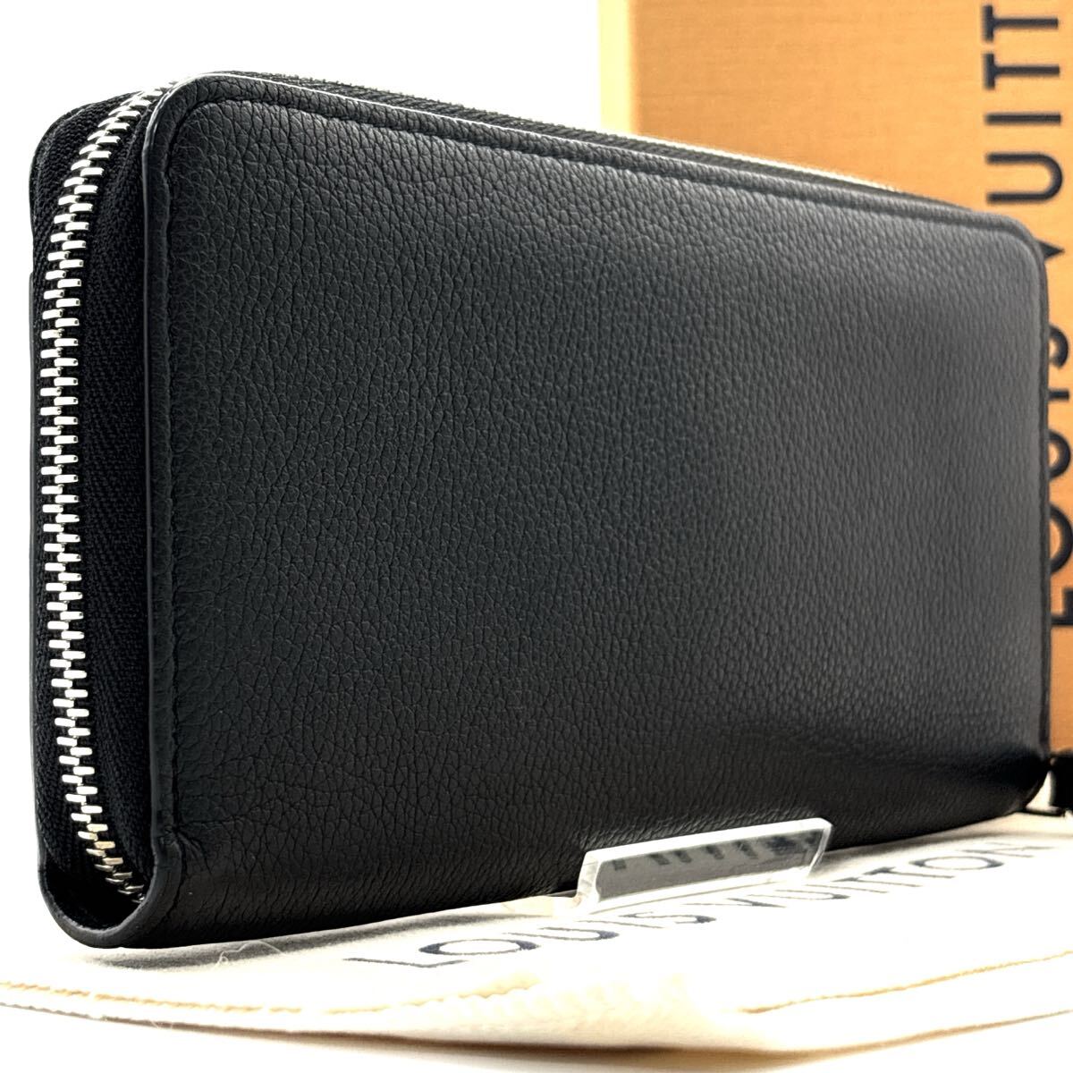 現行◆極美品◆LOUIS VUITTON ルイヴィトン ジッピーウォレット ロックミー LVロゴ 長財布 ノワール ブラック メンズ_画像2