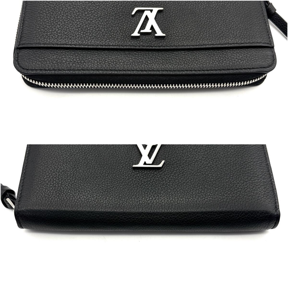 現行◆極美品◆LOUIS VUITTON ルイヴィトン ジッピーウォレット ロックミー LVロゴ 長財布 ノワール ブラック メンズ_画像3